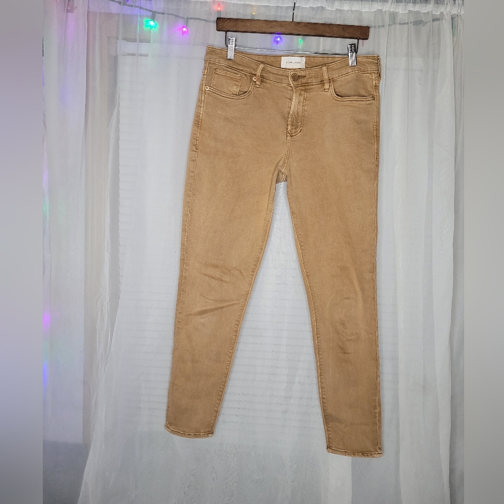 Dear John Jeans Gisele Skinny High Rise Womens Size 30 Brown Tan 28" Inseam